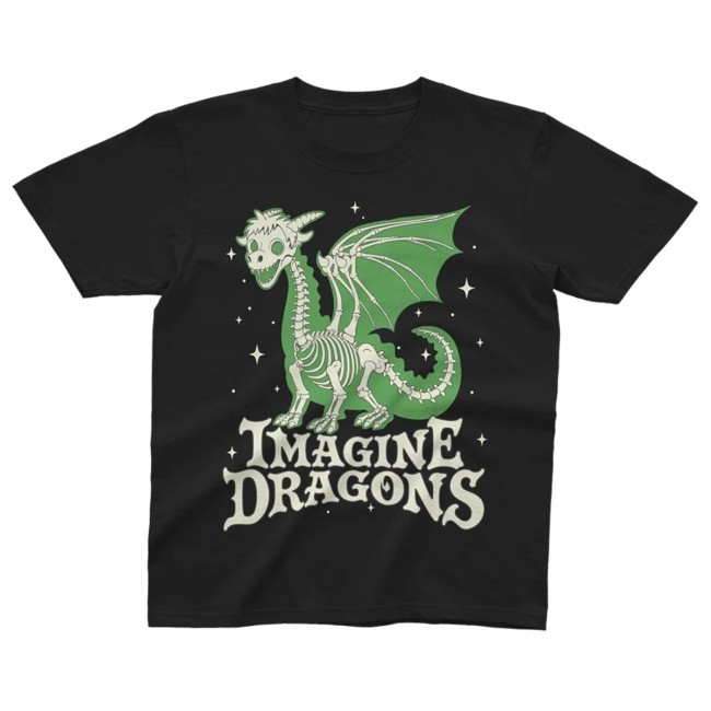Official Imagine Dragons Merch Glow in the Dark Loomy Kids Tee